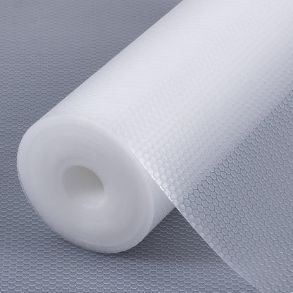 Shelf Liners for Kitchen Cabinets Refrigerator Liners Waterproof Kitchen Cupboard Liner Non-Slip Drawer Mats EVA Material Non Adhesive Fridge Mats for Shelves - Clear 23.6 x 236.2 Inches