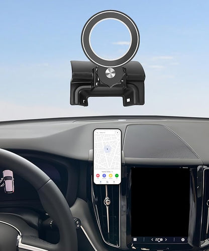 Magnetism Car Phone Holder for Volvo XC60 2018-2025 Accessories Compatible with MagSafe Hands-Free 360 Degree Rotation Adjustable Cell Phone Mount Does Not Affect Air Vent