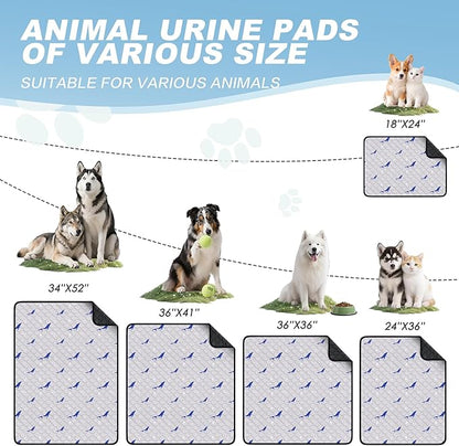 Velvopet Washable Pee Pads for Dogs, 1 Pack Puppy Pads, Super Absorbent & Leakproof with Anti-Slip Bottom for Dog Training, Crates, Car, Pet Pee Pads, and Furniture Protection, 65"x48"