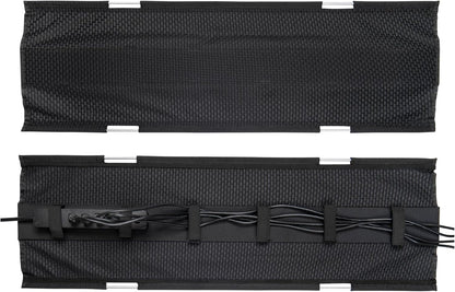 PERFECT POSTURE Mesh Cable Organizer – Under Desk Cable Management with Adjustable Straps, Flexible Mesh, Easy-Access Design, & Standing Desk Compatible – 37.4” (Black)