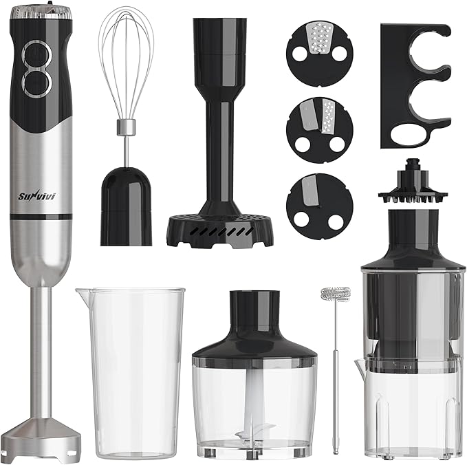 1000W Professional Hand Blender, 12-Speed Heavy Duty Immersion Blender