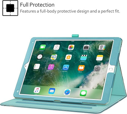 Fintie Multi-Angle Case, 2017/2015 iPad Pro 12.9 inch (Old Model) 1st & 2nd Gen Case - [Corner Protection] Folio Stand Cover with Pencil Holder & Pocket, Auto Wake/Sleep, Blossom