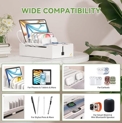 Pezin & Hulin Bamboo Charging Station, Electronic Devices Organizer