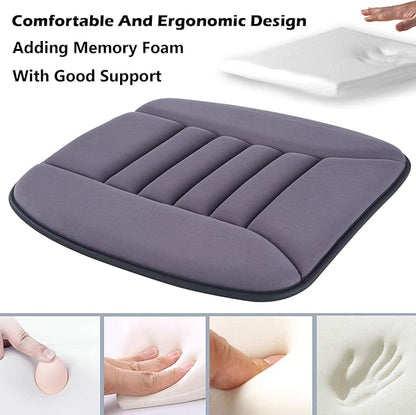 Big Ant Car Seat Cushion Pad Memory Foam Seat Cushion,Pain Relief Memory Foam Cushion Comfort Seat Protector for Car Office Home Use,Drak Gray 1PC