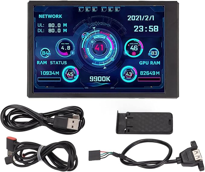 3.5in Computer Temp Monitor, PC Sensor Panel Display, PC CPU HDD Data Monitor