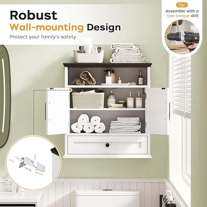 Bathroom Wall Cabinet, Wall Mounted Medicine Cabinet