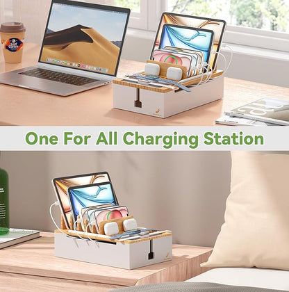 Pezin & Hulin Bamboo Charging Station, Electronic Devices Organizer