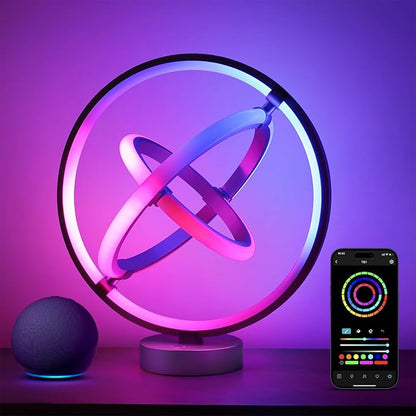 Lepro TB1 AI Smart Table Lamp, RGB+IC Addressable Color Changing Desk Light