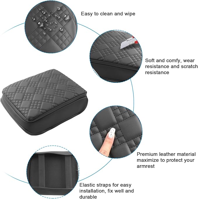 SXCY for 2025 2026 Toyota 4Runner Armrest Cover Pad for 2025 2026 Toyota 4Runner Accessories 2025 4Runner Center Console Cover 2026 4Runner Middle Console Cover w/Soft Cotton Cushion (Added-Pad)