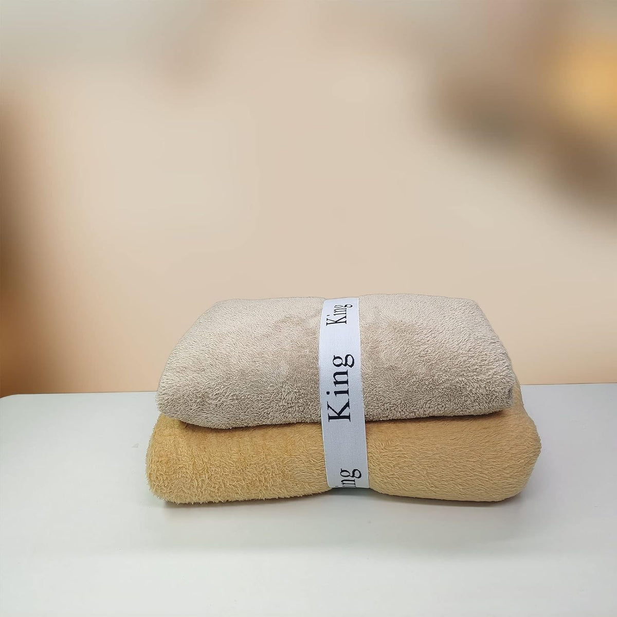 2-Piece Bed Sheet Organizer Bands - Sheet Keepers Linen Labels for Bedding, Closet Storage (King)