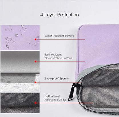 Laptop Sleeve 14 Inch Laptop Case Computer Bag for 15 inch New MacBook Air M4 A3241 M3 A3114 M2 A2941 2025-2023, Purple