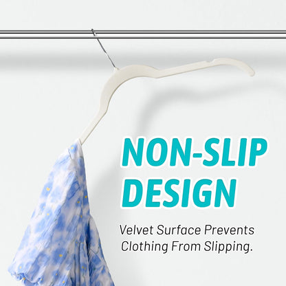Premium Velvet Shirt Hangers 30 Pack, Non-Slip 360° Swivel Hook Slim Flocked Coat Hanger, Space Saving Felt Hanger for for Tank Top, Blouses, Strappy Dresses