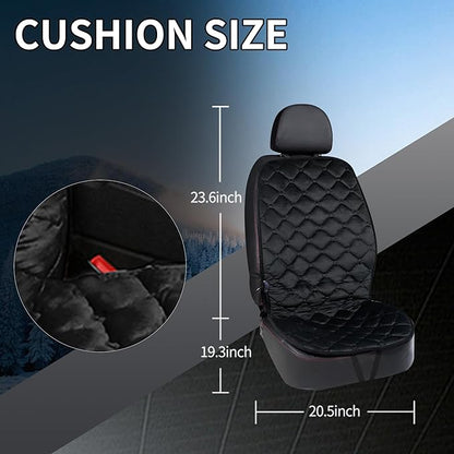 ESMING Driver Or Passenger Car Seat Cushion for Full Back and Seat-Black