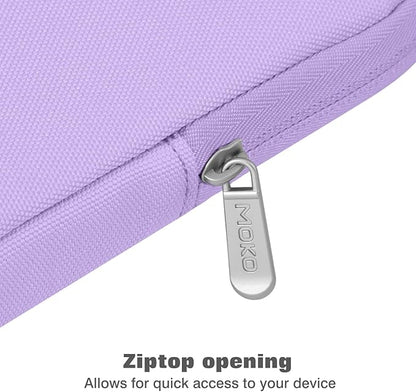 MoKo 9-11 Inch Tablet Sleeve Bag Carrying Case Fits New 11 inch iPad Air M3, iPad A16 2025, iPadPro 11 M4, Air 5/4/3, iPad10/9/8th Gen, Tab S8/S9 11", Lilac
