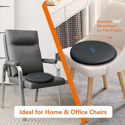 Sojoy iGelComfort Deluxe Gel Swivel Seat Cushion with Supportive Memory Foam 360 Degrees Rotating Seat Cushion for Home,Stool Chair,Office, 15.5 Inches in Diameter