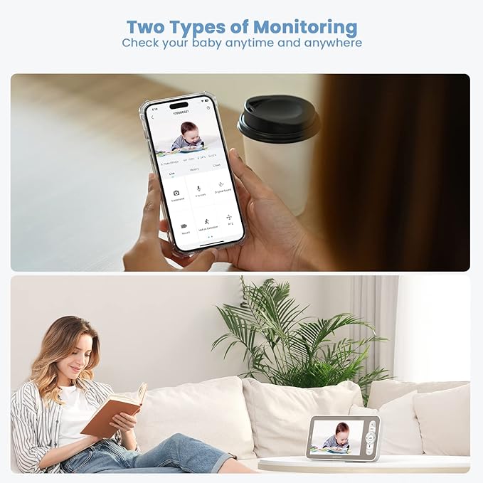 ieGeek Baby Monitor with 2K HD Resolution, Pan-Tilt-Zoom Video Baby Monitor
