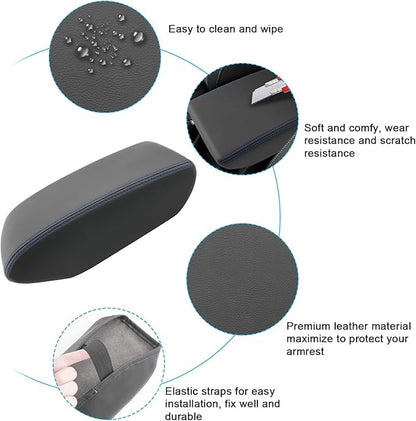 SXCY for 2025 Forester Armrest Cover for Forester 2025 Accessories [Not for 2026 Updated Center Console] 2025 Forester Center Console Cover 2025 Forester Middle Console Cover (Blue Line)