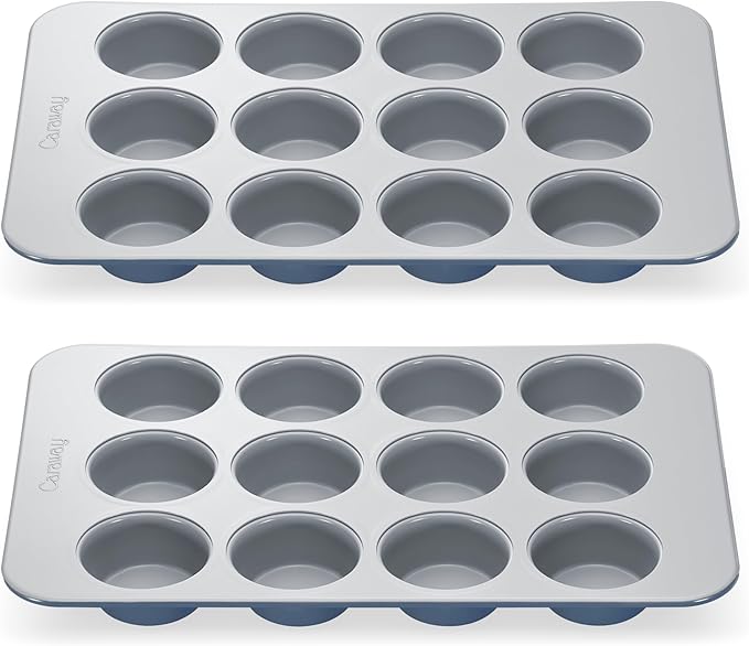 Caraway Non-Stick Ceramic 12-Cup Muffin Pan Duo