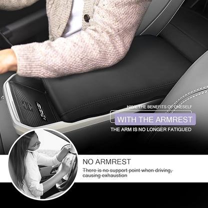LUWU 2025 2026 Terrain Center Console Cover Compatible with 2025 2026 GMC Terrain Accessories 2025 Terrain GMC Armrest Cover Center Console Pad Armrest Console Cover (Thin Black)