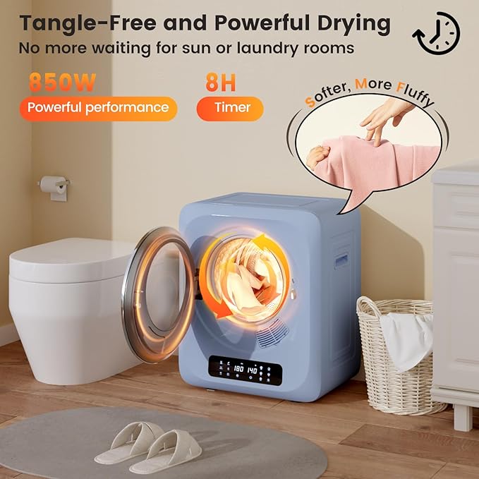 VCJ Portable Dryer for Laundry, 12lbs Clothes Dryer