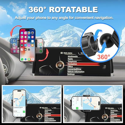 Car Phone Holder Fit for 2014-2018 BMW X5 / 2015-2019 BMW X6 Accessories Phone Mount 10.3-inch Screen Fixed Clip, Cell Phone Automobile Cradles Hands-Free 360 Degree Rotation Not Affect Air Vent