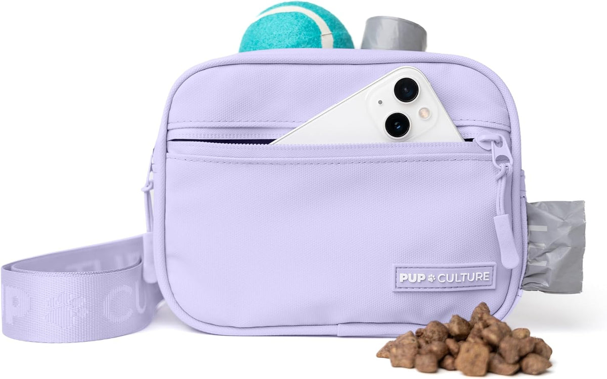 Pup Culture Dog Treat Pouch with Poop Bag Dispenser and Removable Treat Pouch | Cross Body Dog Walking Bag | The Perfect Puppy Training Tool and Even Better Gift