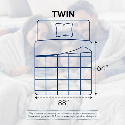 Utopia Bedding Comforters Twin Size, All Season Duvet Insert, Down Alternative Box Stitched Bed Comforter with Corner Tabs, Machine Washable (White, Pack of 6)