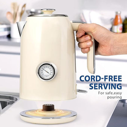PUKOMC Electric Kettle, 1.7L Stainless Steel Tea Kettle