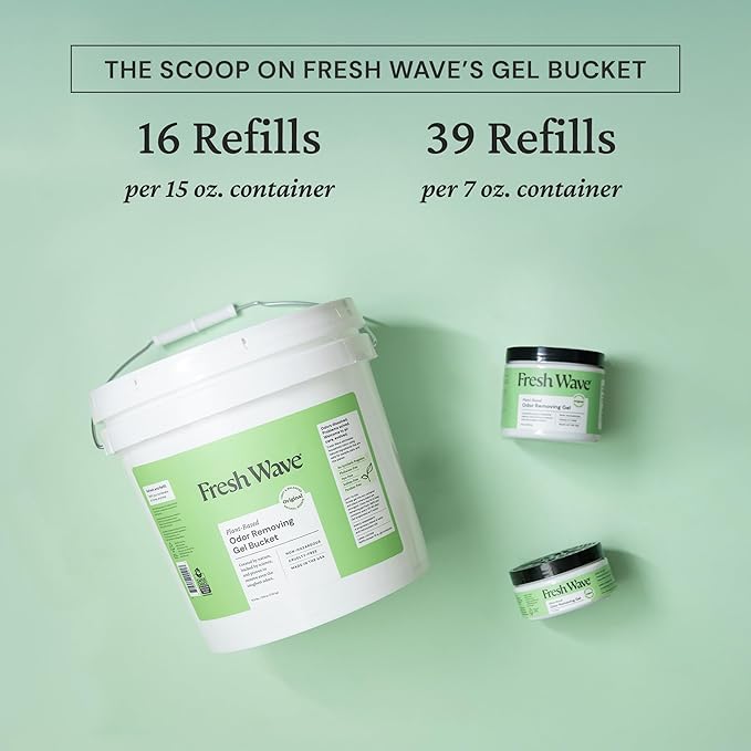 Fresh Wave Odor Removing Gel Bucket, 15.5 lb., Original Scent Refill