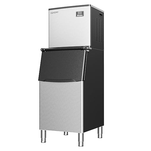 EUHOMY Commercial Ice Maker Machine, 450 lbs/24H Industrial Ice Machine