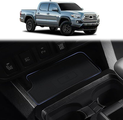 Car Wireless Charger Silica Gel Pad Suitable for 2016-2023 Toyota Tacoma Mobile Phone Charging Non-Slip Mat Interior Modification Accessories (Wireless Charger Pad -Not a Charging Device)