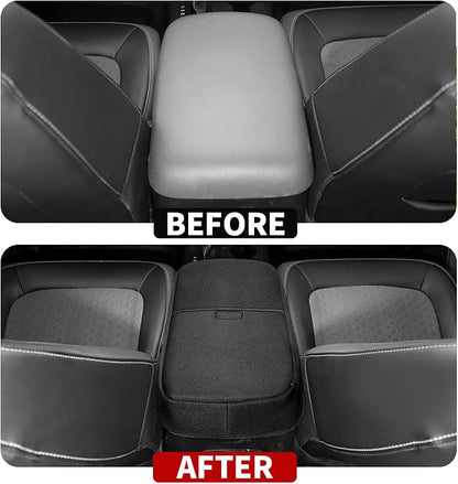 JeCar Armrest Pad Cover Neoprene Center Console Cushion Interior Accessories Compatible with Chevy Colorado & GMC Canyon 2014-2022, Black