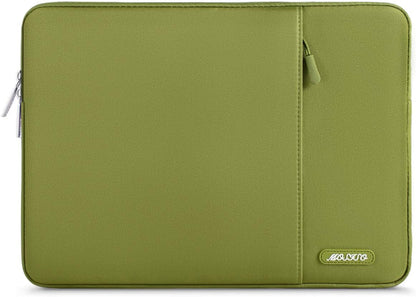 MOSISO Laptop Case 14 inch, 14 inch Laptop Sleeve Compatible with HP Lenovo Dell ASUS Acer, HP Stream, Dell Latitude, Lenovo IdeaPad, Polyester Vertical Computer Sleeve Bag with Pocket, Chartreuse