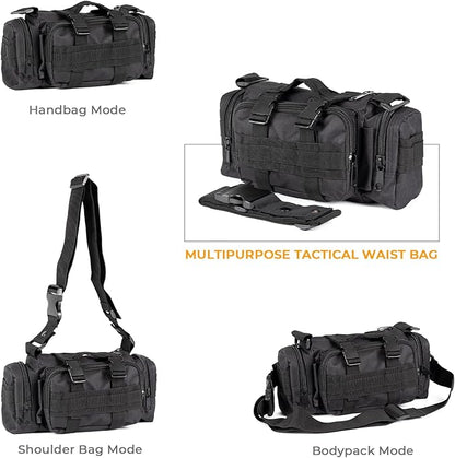 Universal Tactical Car Seat Back Organizer Patrol Bag Tactical Molle Vehicle Organizers with 5 Detachable Molle Pouches Multi-function Designed