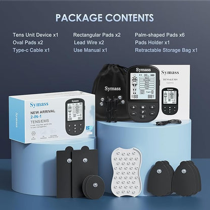 TENS Unit Muscle Stimulator, EMS Massager Machine, Dual Channel Electronic