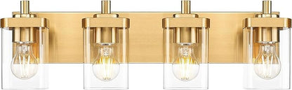 METWET Bathroom Light Fixtures, 4-Light Modern Wall Sconces