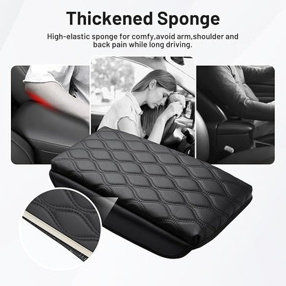 Autorder Center Console Cover for 2024-2025 2026 Subaru Crosstrek/Impreza Accessories Armrest Cushion Cover Nappa Leather Middle Console Covers Crosstrek/Impreza Console Cushion Pad Anti-Scratch