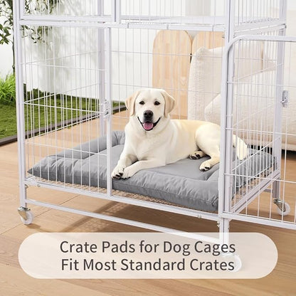 SOMAHE Cat Bed for Cats Crate Oxford Puppy Crate Pad Waterproof Pet Beds Outdoor Cage Mat Easy Rinse Grey 24×18×3 Inch