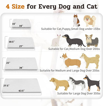 NWK Pack of 4 Fluffy Self Warming Cat Mat, Cat Blanket, Thermal Dog Mat, Washable, Non-Slip Bottom for Sofa & Crate & Kennel & Car Seat (Creamy White, X-Large (43.5'' X 27.5'' X 0.7''))