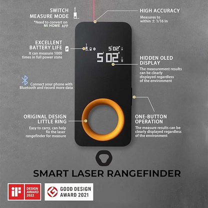 HOTO Laser Measuring Tool, Pocket-Size 98Ft Digital Laser Tape Measure ±2mm