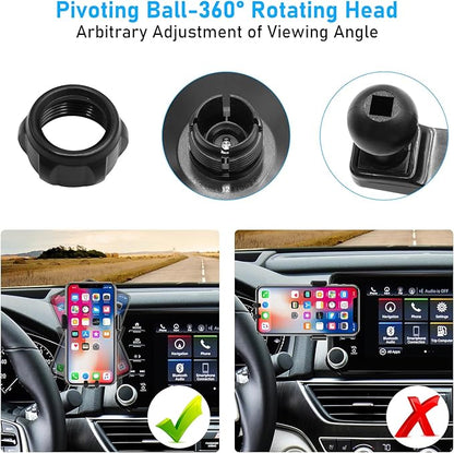 Compatible with Honda Accord Phone Mount 2018 2019 2020 2021 2022,10th Gen Accord Phone Holder for 8 inch Navigation Screen,Accord Cell Phone Holder 360 Degree Rotation Mounted Anti-Shake,black