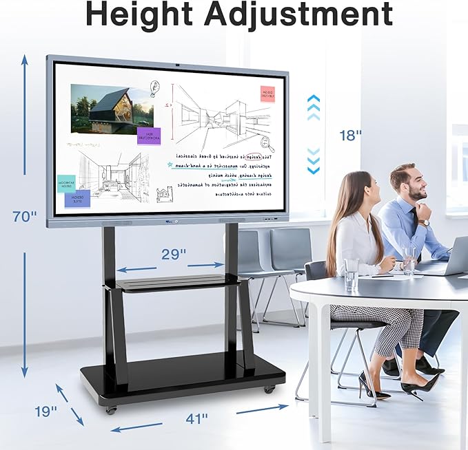 Smart Board Stand for 60-100 Inch Interactive Whiteboard, Mobile Stand