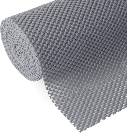 Shelf Drawer Liner Non-Adhesive Non Slip Durable Strong Long Size 12 in X 20ft for Drawers, Shelves, Cabinets, Storage, Kitchen and Desks, Gray