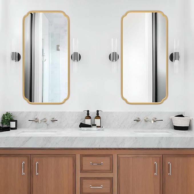 Gold Wall Mirror 48 x 24 Inch Bathroom Vanity Mirror