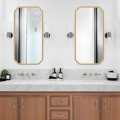 Gold Wall Mirror 48 x 24 Inch Bathroom Vanity Mirror