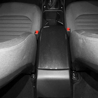 ABS Car Central Console Armrest Cover Armrest Cushion Cover Center Console Box Pad Compatible with Kia K4 2025-2026 Accessories (Carbon Fiber Style)
