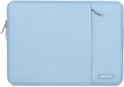 MOSISO Laptop Case 13.3 inch, 13-13.3 inch Laptop Sleeve Compatible with MacBook Air/Pro 13/Pro 14 M5 M4 M3 M2 M1, HP Dell ASUS Lenovo,Polyester Vertical Computer Sleeve Bag with Pocket, Air Blue