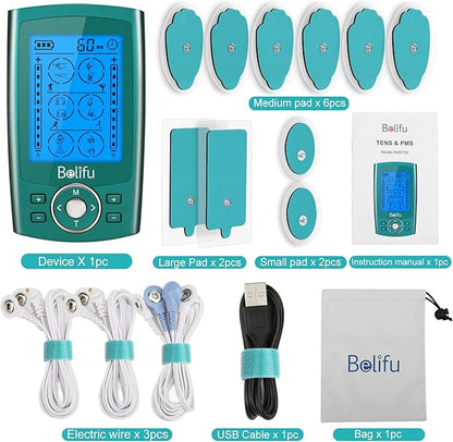 Belifu Dual Channel TENS EMS Unit 24 Modes Muscle Stimulator
