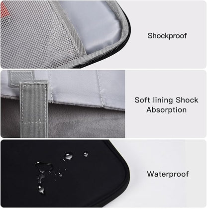 13 Inch Laptop Carrying Sleeve for 2025 Apple MacBook Air 13 Inch Laptop with M4 chip A3240, MacBook Air 13.6" M3 A3113 2024 / M2 A2681 2022 Protective Bag Case with Handle Pocket - Black