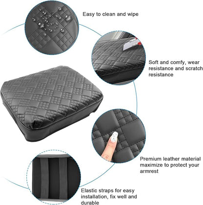SXCY for 2023 2024 2025 Ford F250 Super Duty Armrest Cover Pad for 2025 Ford F250 Accessories 2025 F250 Center Console Cover 2025 F250 Middle Console Cover w/Soft Cotton Cushion (Added-Pad)
